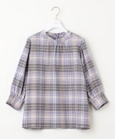 ANY SIS S 【洗える】ソフトチェック ブラウス