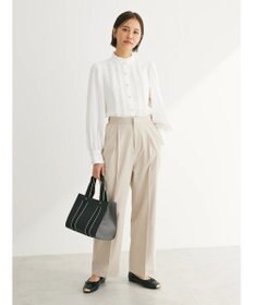 Green Parks ・ＥＬＥＮＣＡＲＥ　ＤＵＥ　ピンタックスタンドブラウス