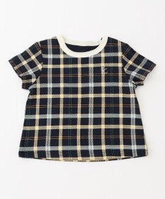 組曲 KIDS 【80-90cm】Check 半袖オーバーオール