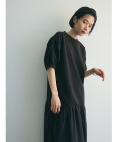 Green Parks ａ．異素材切り替えバルーンワンピース