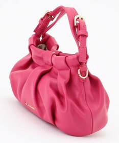 LA BAGAGERIE シープレザー　ギャザーミニマムバッグ