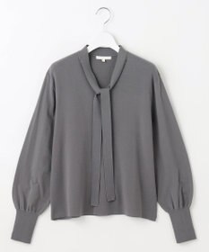 自由区 L レーヨンストレッチブラウスライク ニット