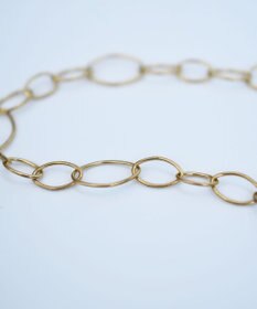 monshiro オーバルチェーンショートネックレス
