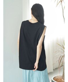 earth music&ecology ボクシーノースリーブチュニック