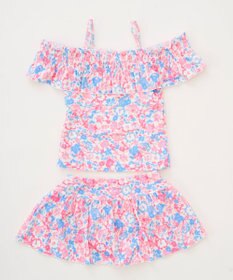OP／FILA 【marie claire ENFANTS】花柄オフショルセパレートワンピース水着