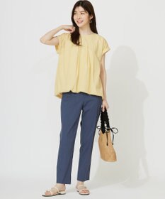 ANY SIS 【ストレッチ・接触冷感・撥水・UVカット・洗える】エアリーストレッチ テーパードパンツ