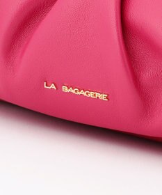 LA BAGAGERIE シープレザー　ギャザーミニマムバッグ