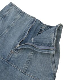 earth music&ecology ハイウエストフレアデニムスカート