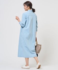 J.PRESS LADIES コットンリネン 7oz デニム シャツ ワンピース