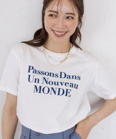 組曲 S 【綿100％】フロッキープリント Ｔシャツ