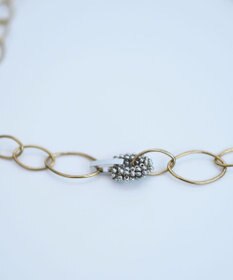 monshiro オーバルチェーンショートネックレス