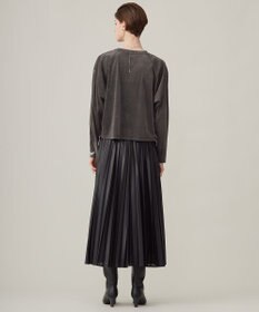 ICB 【洗える】 レザーライクシアープリーツ スカート