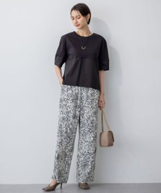 23区 S 【洗える】シルエットスムースコンビ バックフレア カットソー