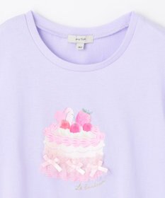 ANY KIDS 袖レース ケーキプリント Tシャツ