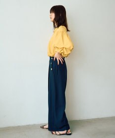 YECCA VECCA タックスリーブスキッパーブラウス