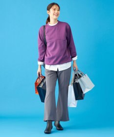 SHARE PARK LADIES 【UVカット・吸水速乾・ストレッチ・軽量・アンチピリング 】ダンボールクルーネックスウェット（S・Mサイズ）