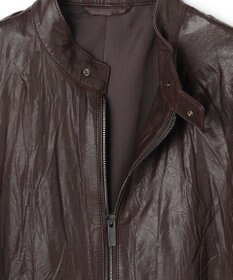 JOSEPH HOMME 【洗い加工】シュリンクエアレザー 　シングルライダースジャケット