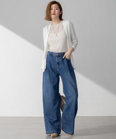 23区 L 【Oggi6月号掲載/接触冷感】23区DENIM サマー タック ワイド パンツ