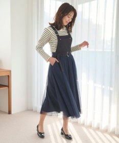 Feroux 【洗える】パフショルダーリブ ニット