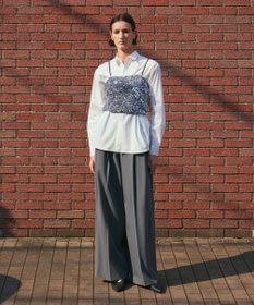 NAVE 【Nave・洗える】2WAYツイル ワイドパンツ