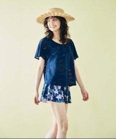 San-ai Resort（三愛水着楽園） 【新色ホワイト＆パープル入荷】４点セット水着　9M・11L【San-ai Resort（サンアイリゾート）】