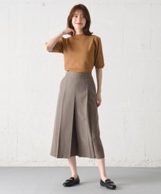 ANY 【マシンウォッシュ】モックネックパフスリーブニット