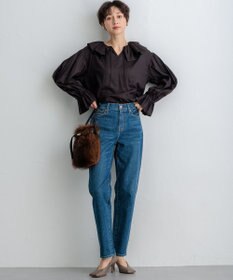 23区 【SLOW/一部店舗限定】テンセルコットンジョーゼット フリル ブラウス