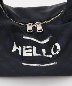 russet ステンシル風プリント ナイロン2WAYミニショルダーバッグ(SF-270)