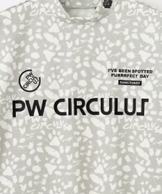 PW CIRCULUS 【MEN】【ストレッチ】アニマルプリント ロゴ モックネック シャツ