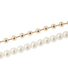 earth music&ecology パールフックボールチェーンネックレス