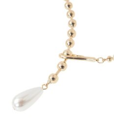 earth music&ecology パールフックボールチェーンネックレス