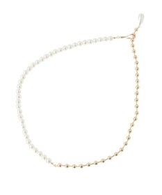 earth music&ecology パールフックボールチェーンネックレス