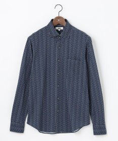 JOSEPH ABBOUD 【快適な着心地】コンパクトジャージー鹿の子プリント シャツ