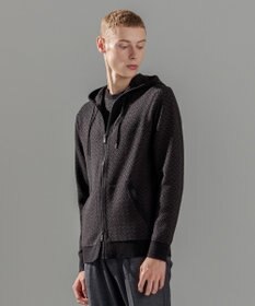 JOSEPH HOMME 【イージーケア】 ヴィスコースリンクス　ジップアップニットフーディー