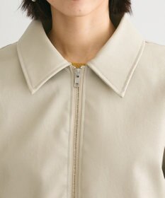 Green Parks ・ＥＬＥＮＣＡＲＥ　ＤＵＥフェイクレザーＺＩＰブルゾ