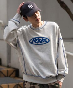 WEGO 【ユニセックス着用ITEM】ショートカラーステッチサガラロゴプルオーバー