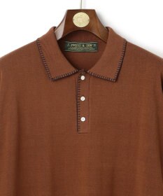 J.PRESS MEN 【WEB・一部店舗限定】Blancket Stitch Knit Polo