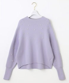 ANY SIS 【洗える】パール調ディテール ニット