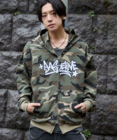 WEGO 【ユニセックス着用ITEM/SMLサイズ展開】グラフィックZIPパーカー