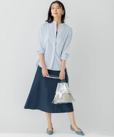 23区 【洗える】CANCLINI バンドカラー シャツ