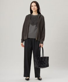 自由区 【セットアップ対応・洗える】LIPストレッチワイドストレート パンツ