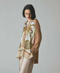 GRACE CONTINENTAL スカーフコンビカーディガン