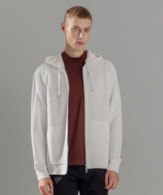 JOSEPH HOMME 【イージーケア】 ヴィスコースリンクス　ジップアップニットフーディー