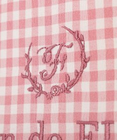 Maison de FLEUR ギンガムブランドロゴフリルハンドルトート