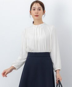 組曲 S 【WEB限定・2WAY】ジョーゼットシフォンレース襟 ブラウス