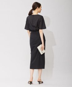 ICB L 【洗える】コットンリップル ナロースカート