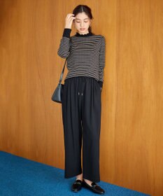 ANY 【洗濯機可能/ストレッチ/ウエストゴム】ウールライク2タックストレートパンツ