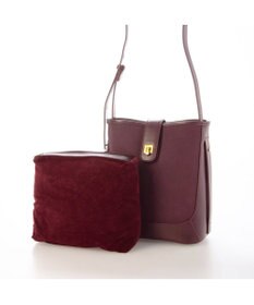 UNBILLION カシュカシュ cachecache / スエード調×スムースおこし金具ショルダーバッグ