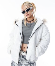 WEGO 【ユニセックス着用ITEM】2WAYシャイニーパファーフーディー