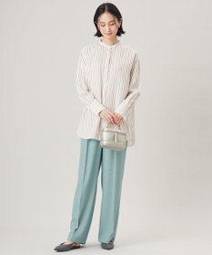 自由区 L 【洗える】SOMELOSバンドカラー ブラウス